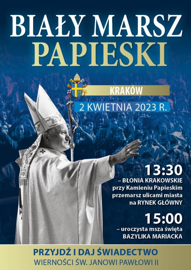 Plakat - Biały Marsz papieski